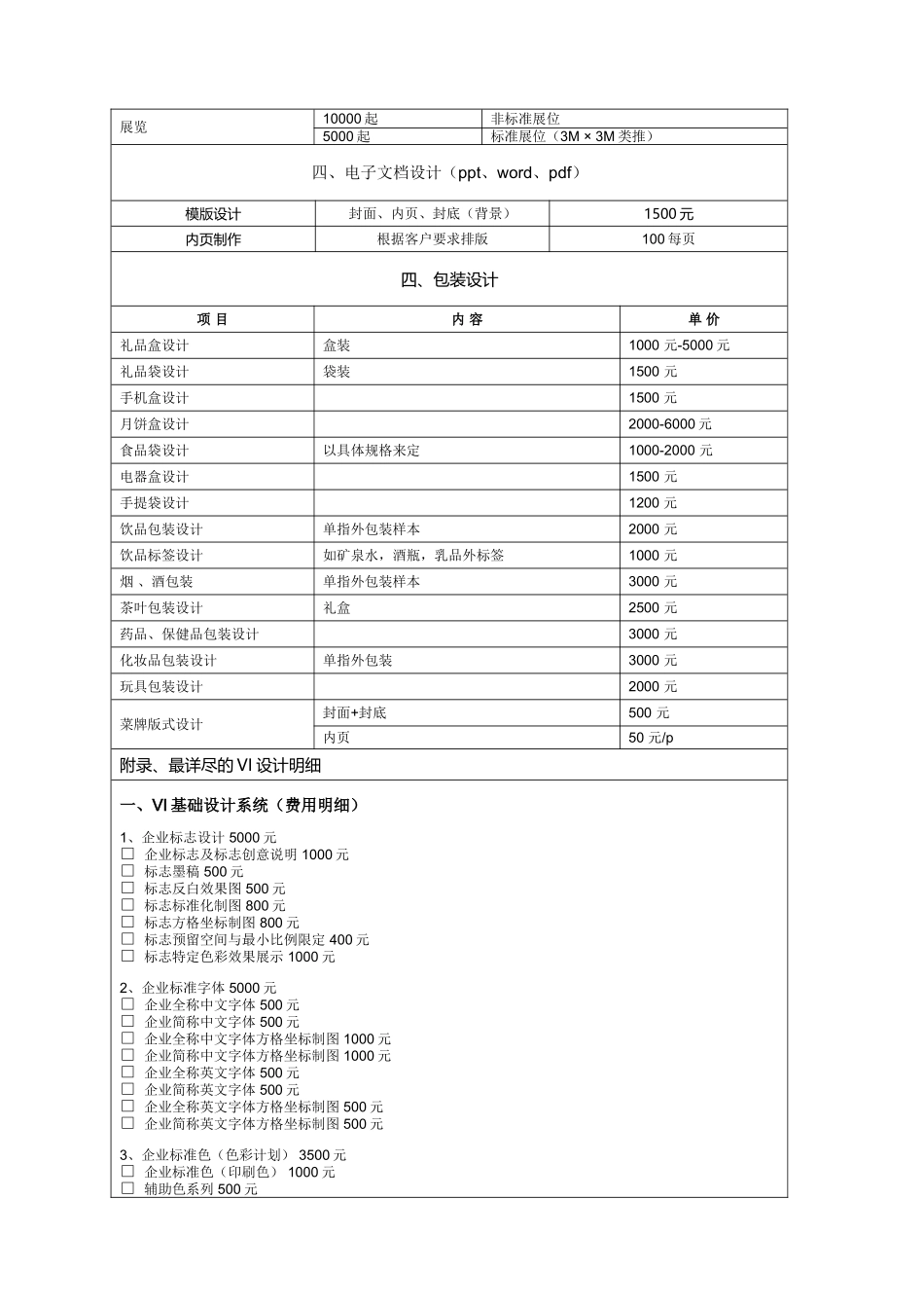 平面设计费价目表_第2页
