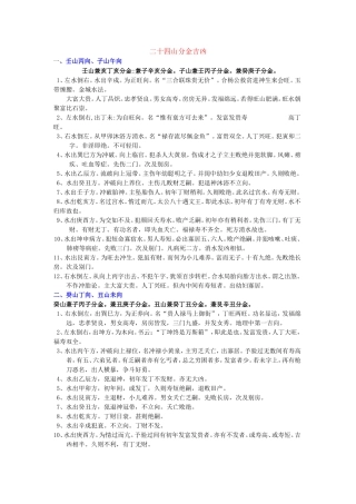 秘传二十四山分金吉凶断