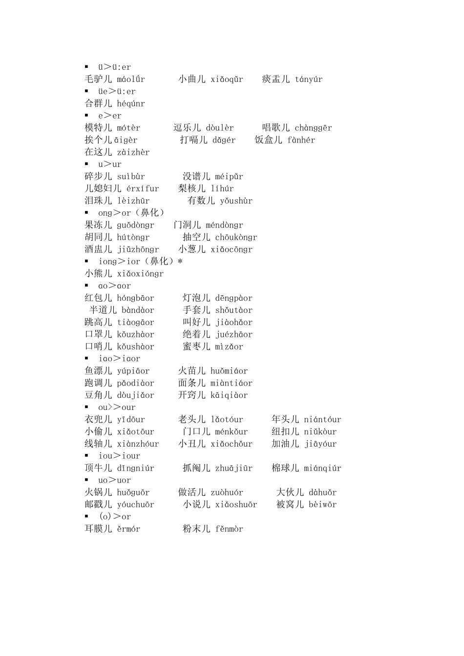 普通话水平测试常用儿化音词语表_第3页