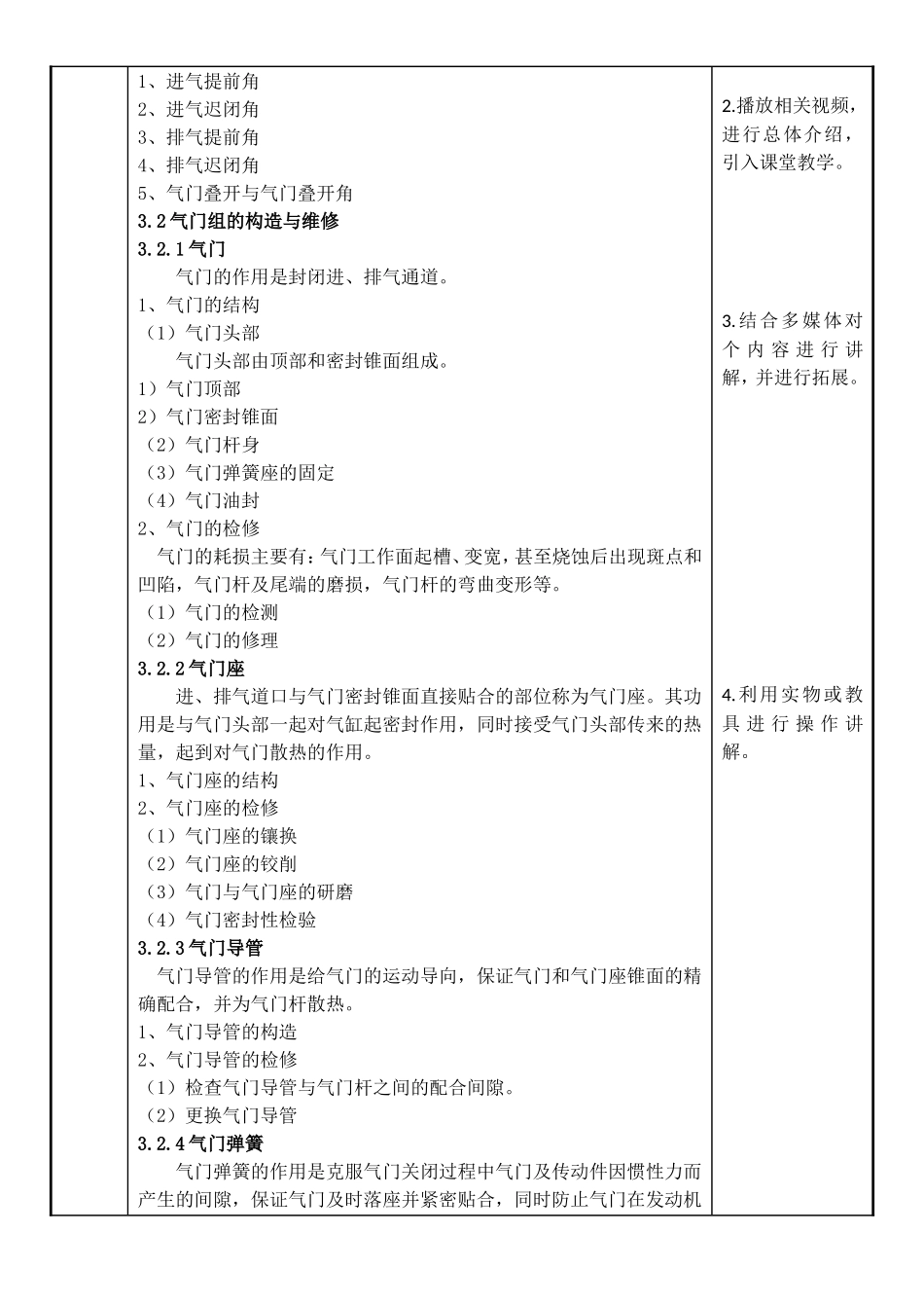配气机构汽车发动机教学设计_第2页