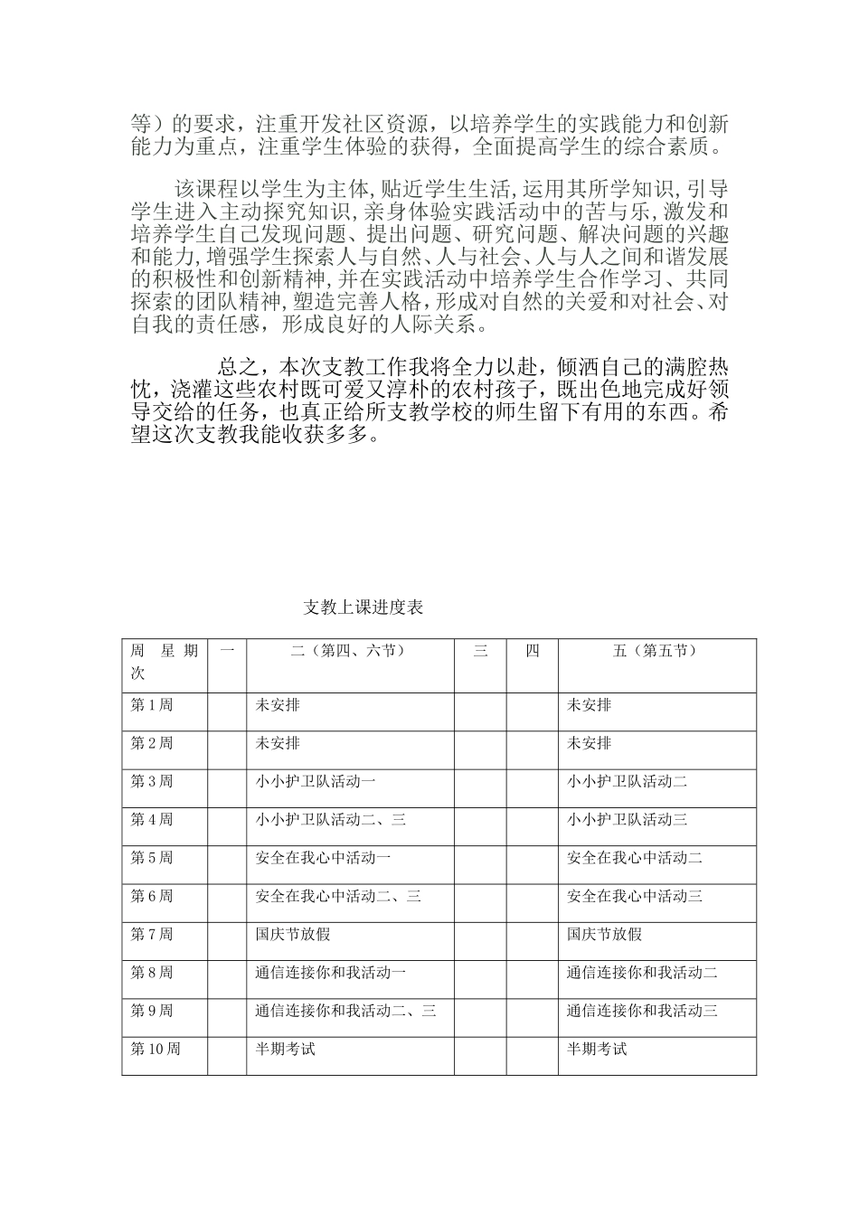 教师个人支教工作计划_第2页