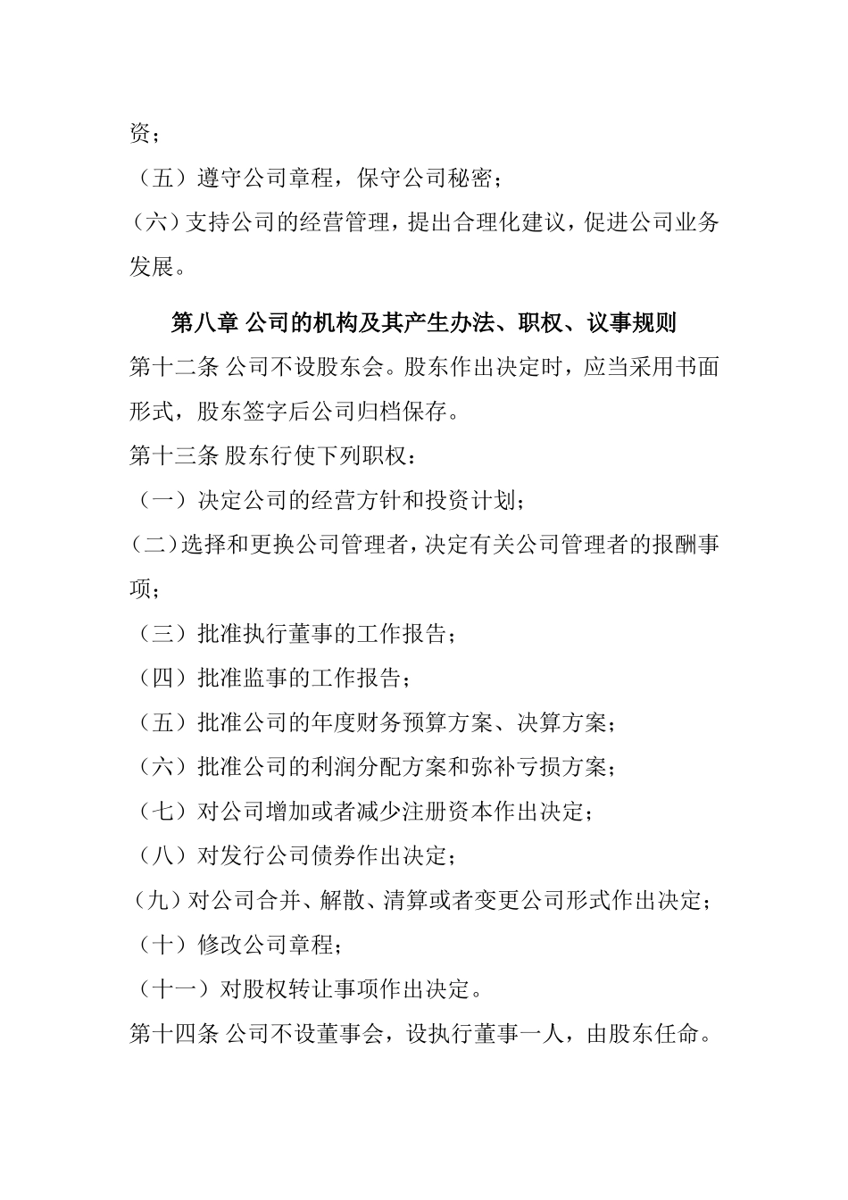 全资子公司章程范本_第3页
