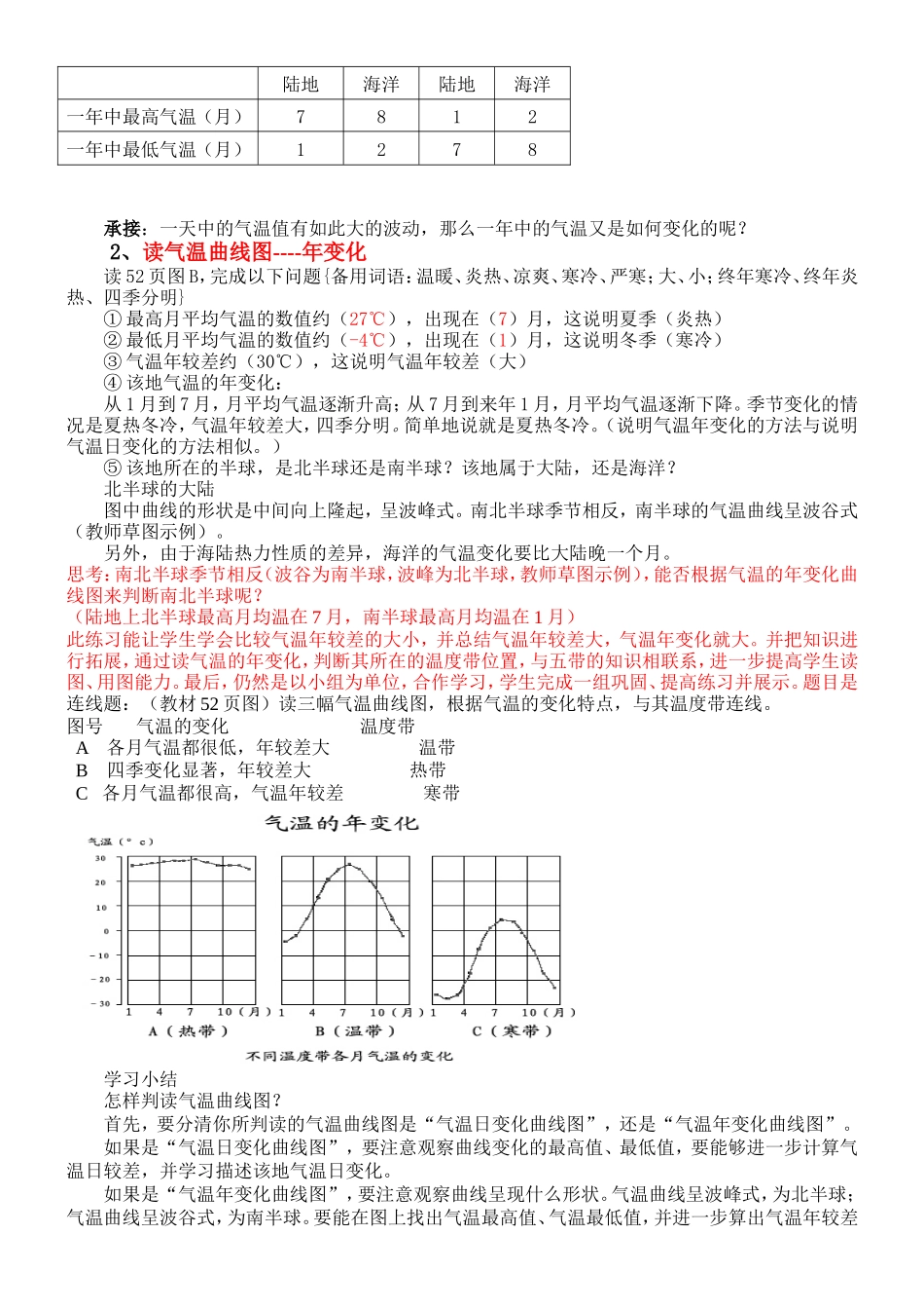 气温的变化和分布教学设计_第3页