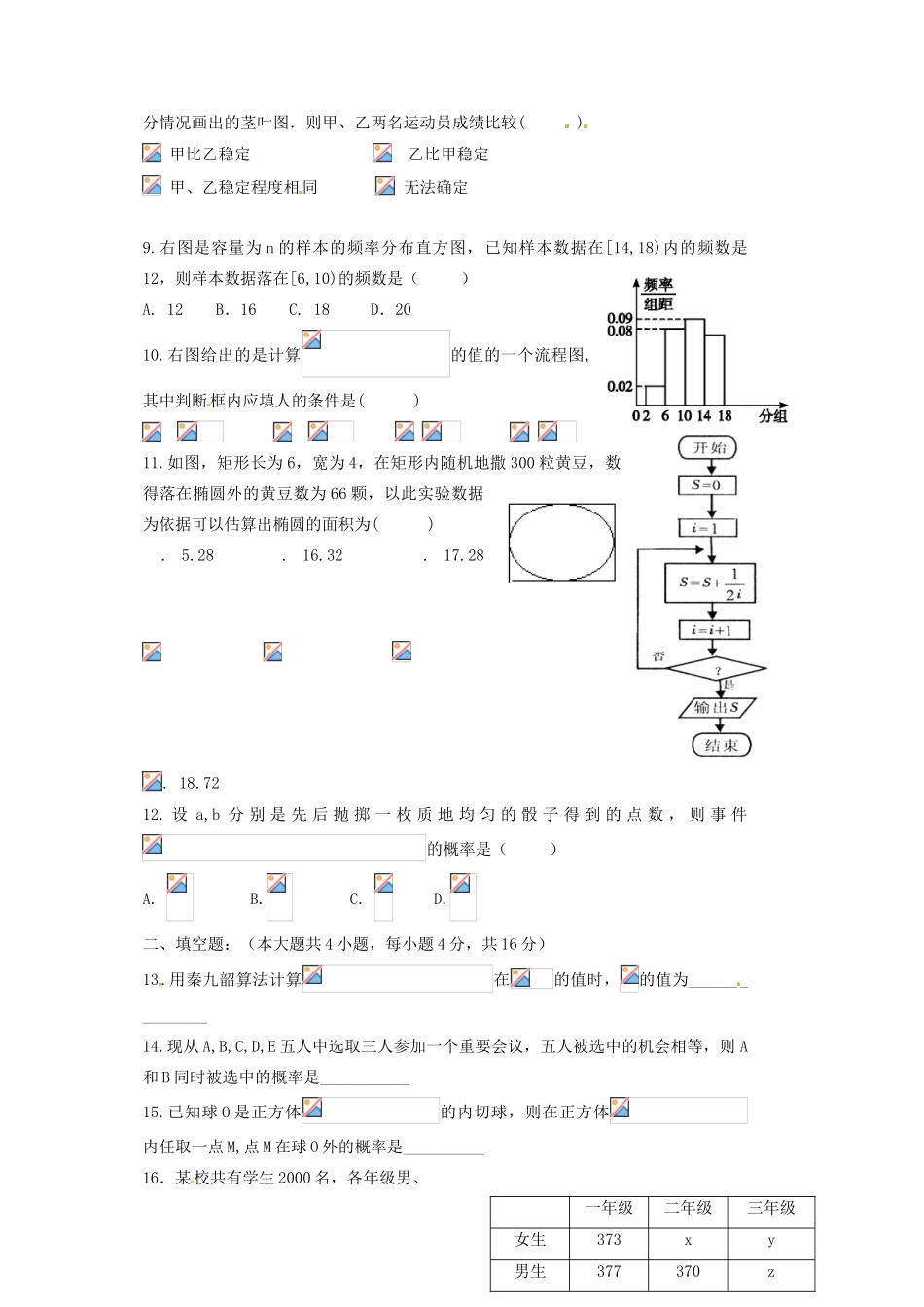 勤行校区高一数学下学期第一次月考试题-人教版高一全册数学试题_第2页