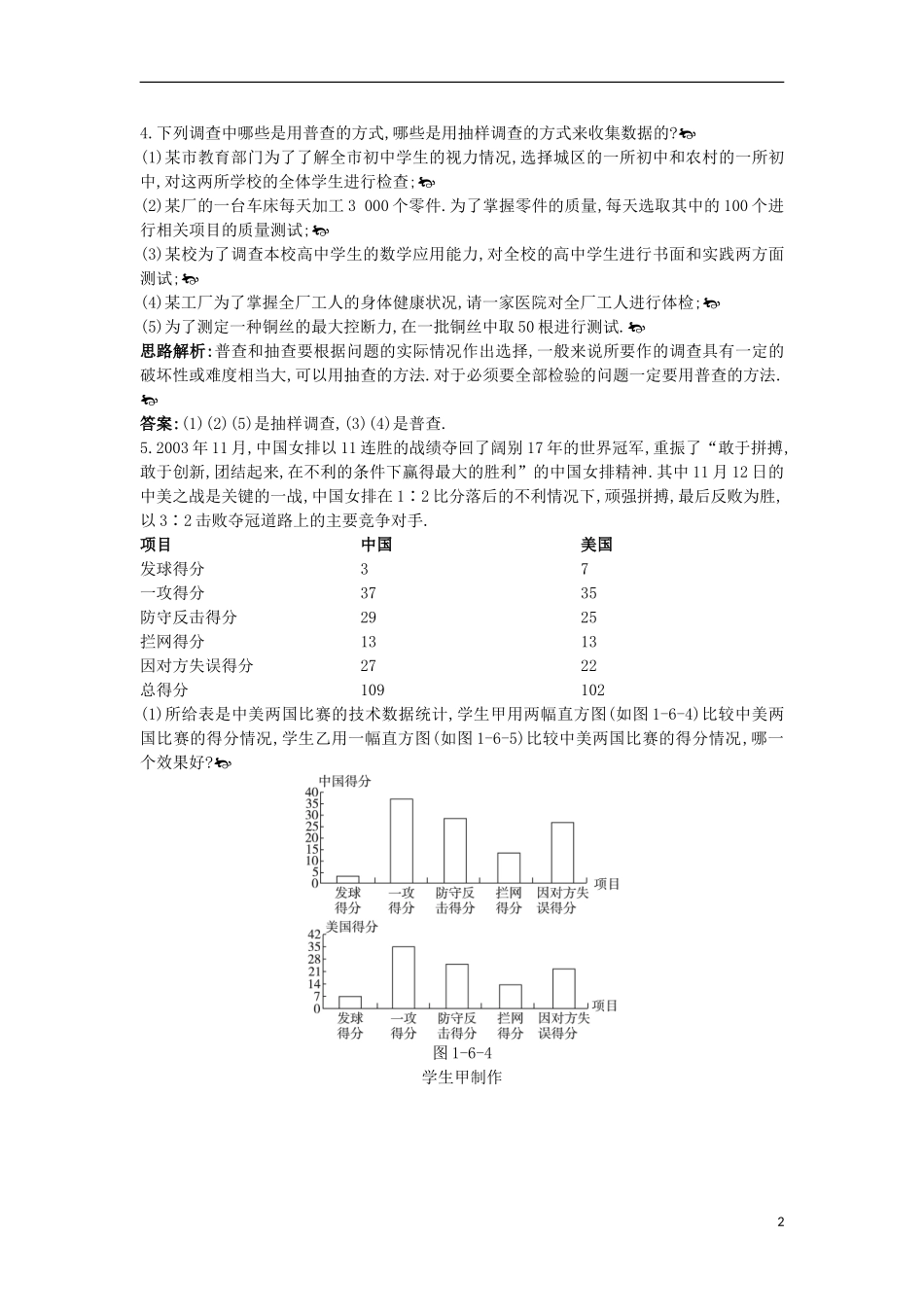 高中数学 第一章 统计 1.6 统计活动：结婚年龄的变化自主练习 北师大版必修3-北师大版高一必修3数学试题_第2页