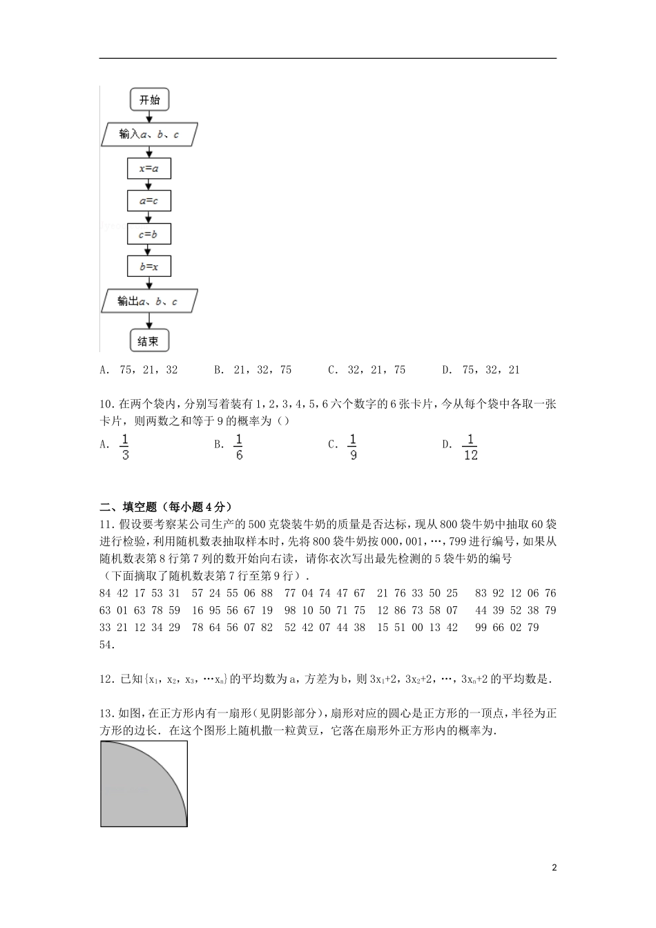 湖南省娄底市高一数学下学期期中试卷（含解析）-人教版高一全册数学试题_第2页