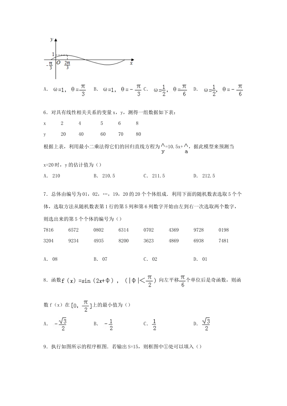 山东省菏泽市高一数学下学期期中试卷（含解析）-人教版高一全册数学试题_第2页