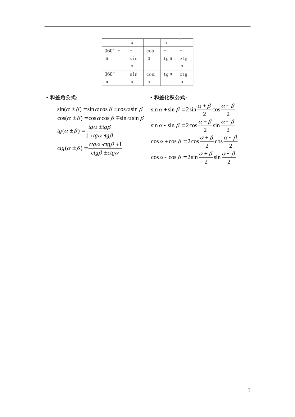 四川省木里县中学高三数学总复习 高等数学公式 新人教A版_第3页