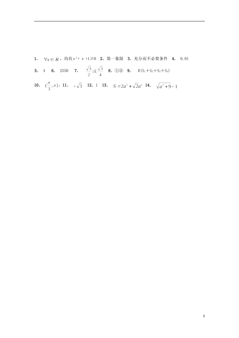 江苏省宿迁市剑桥国际学校高三数学午练（101） 苏教版_第2页