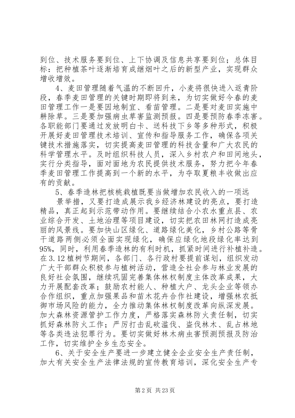 XX乡长在全乡三级干部会上的讲话发言稿_第2页