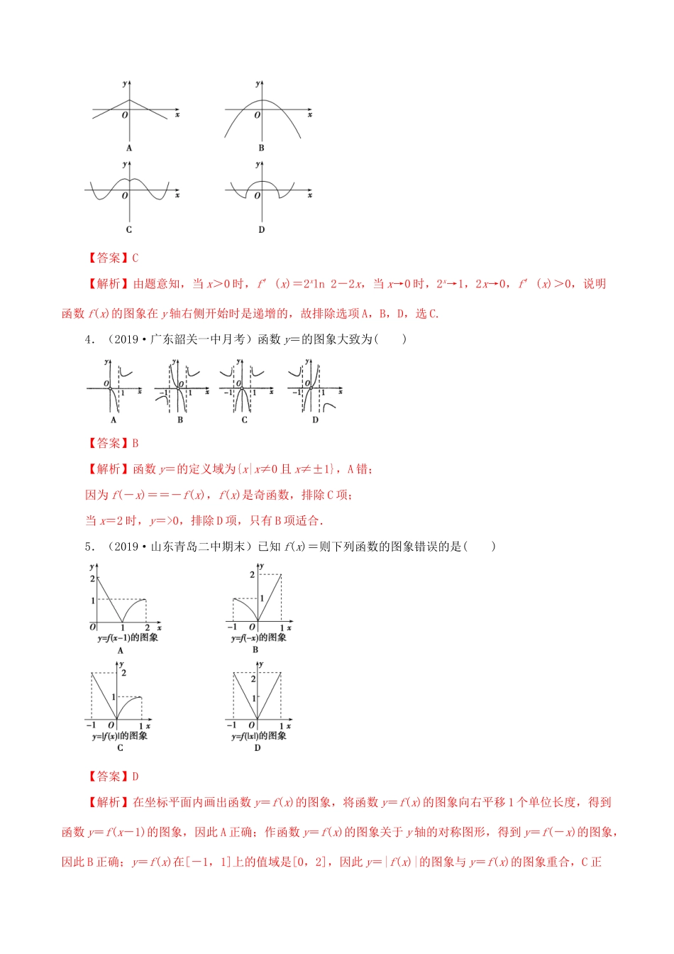 高考数学一轮复习讲练测 专题2.4 函数的图象（练）文（含解析）-人教版高三全册数学试题_第2页