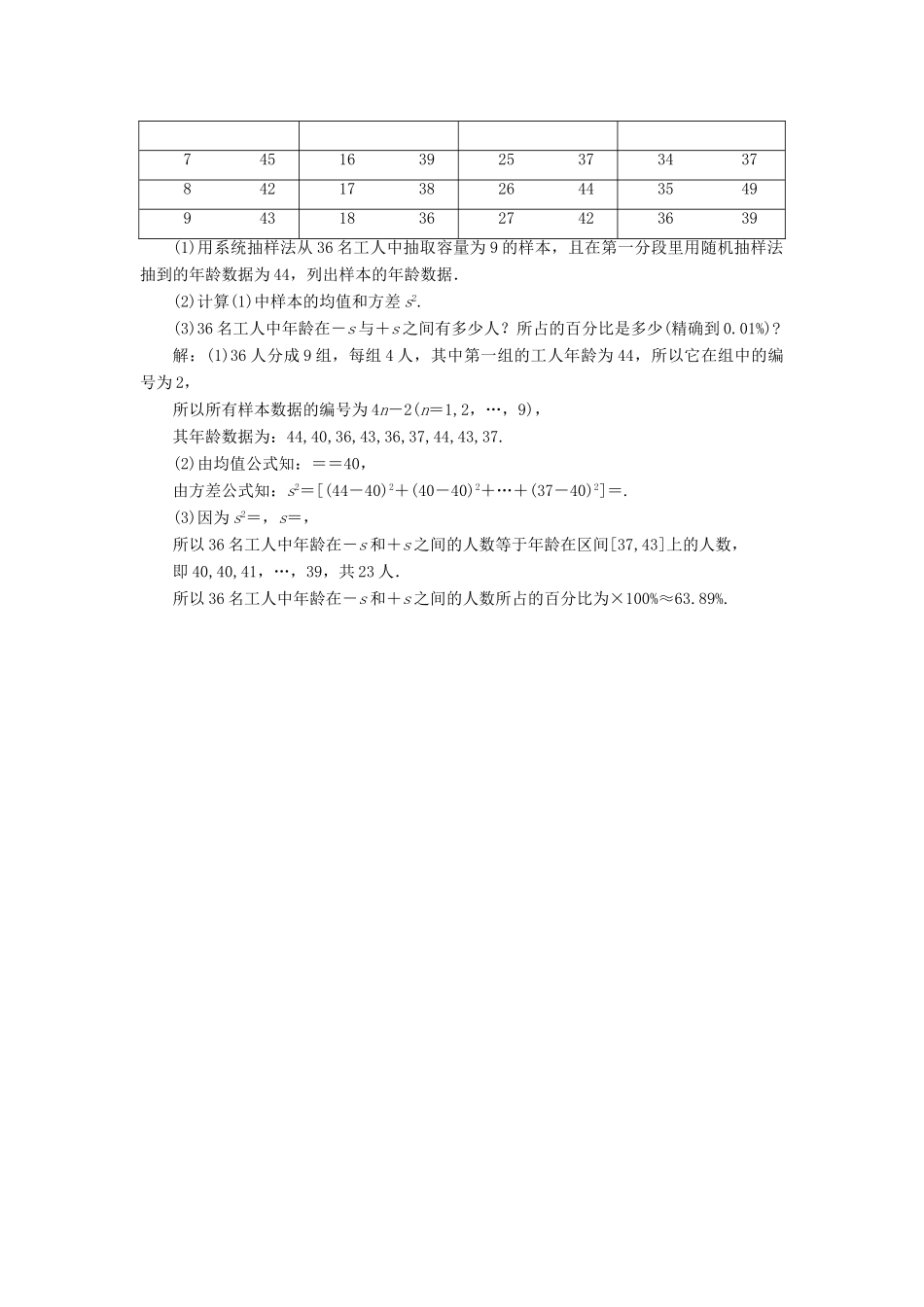 高中数学 课时跟踪检测（十三）用样本的数字特征估计总体的数字特征 新人教B版必修3-新人教B版高一必修3数学试题_第3页