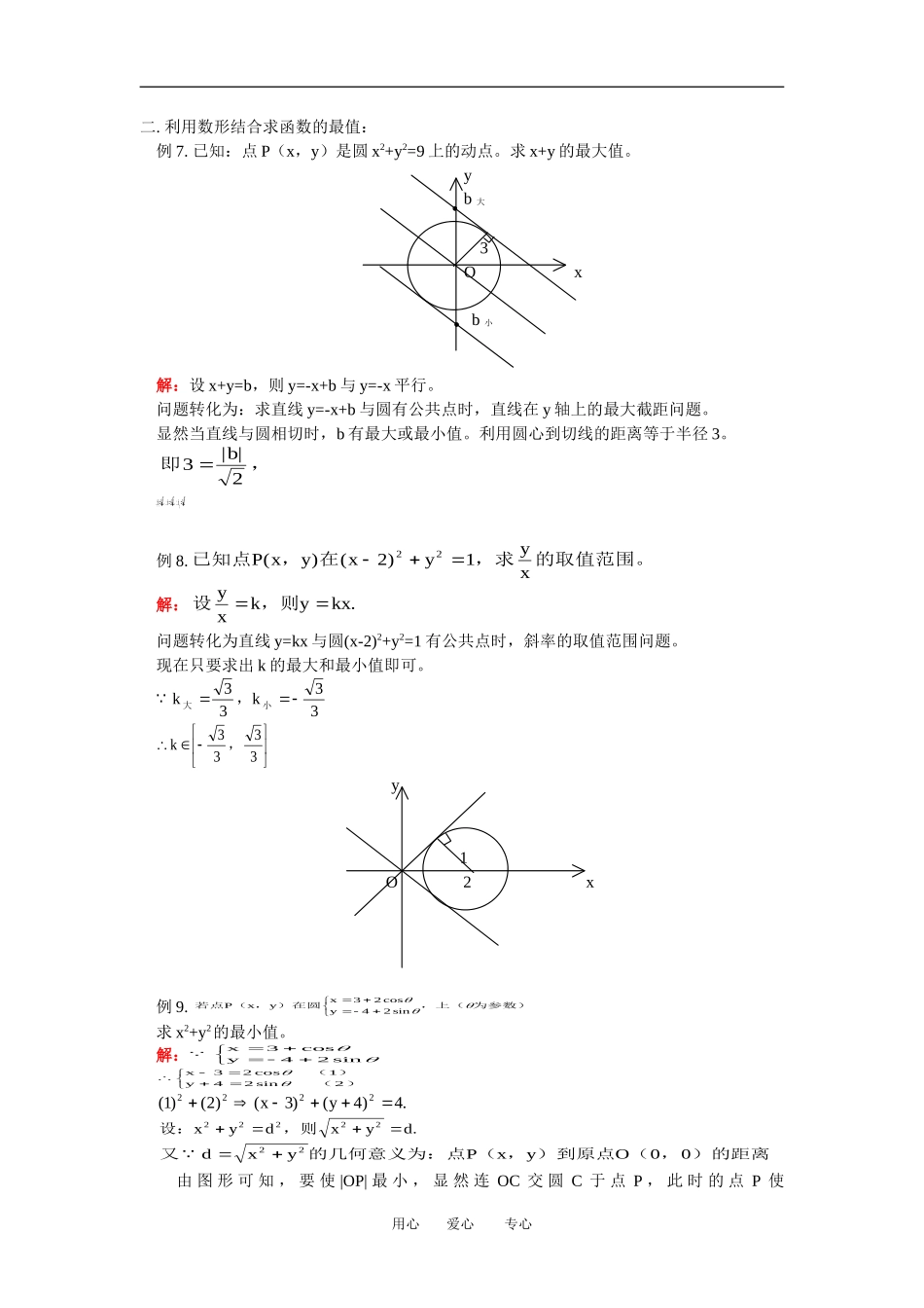 高二数学专题讲座最大值与最小值人教版知识精点_第3页