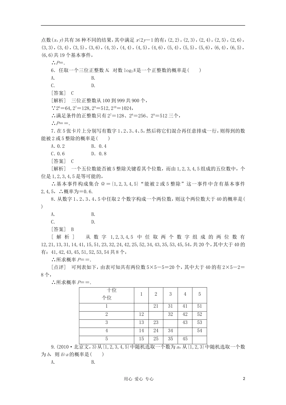 高中数学 课后强化训练（含详解）3.2.1 新人教版必修3_第2页