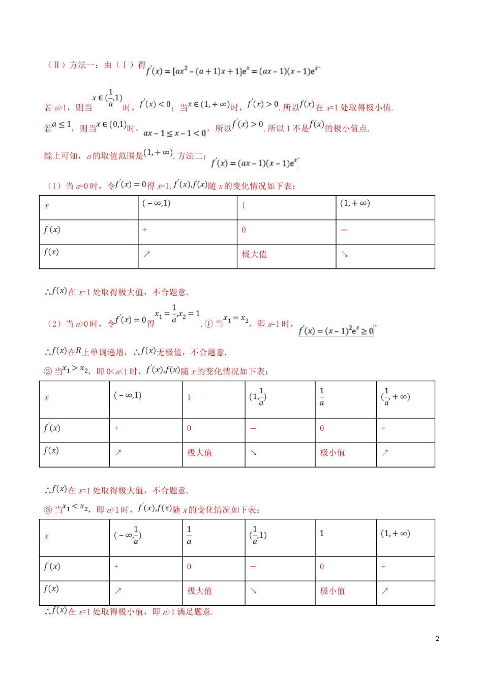（浙江专用）高考数学一轮复习讲练测 专题3.3 利用导数研究函数的极值，最值（讲）（含解析）-人教版高三全册数学试题_第2页
