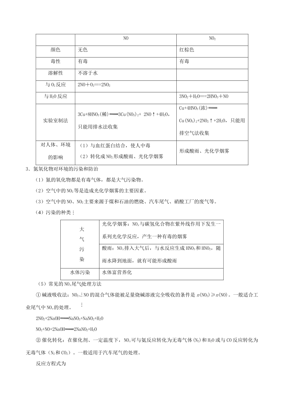 备战高考化学 一遍过考点21 氮及其重要化合物（含解析）-人教版高三全册化学试题_第2页