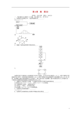高中数学 第4章 框图章末检测（B）苏教版选修1-2-苏教版高二选修1-2数学试题