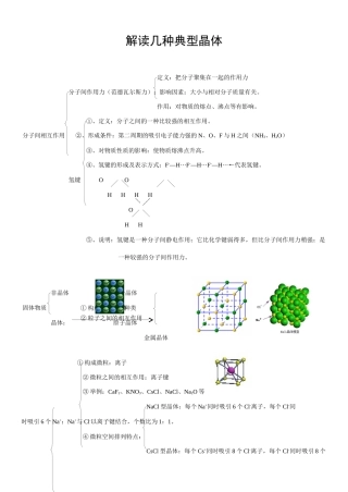 解读几种典型晶体