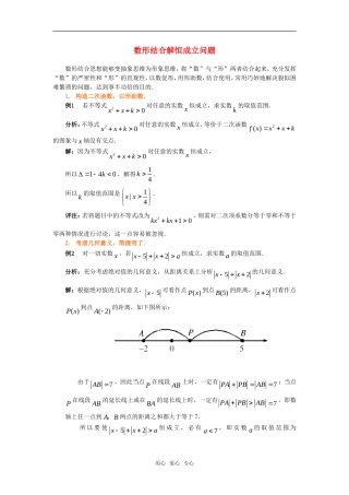 高考数学复习点拨 数形结合解恒成立问题