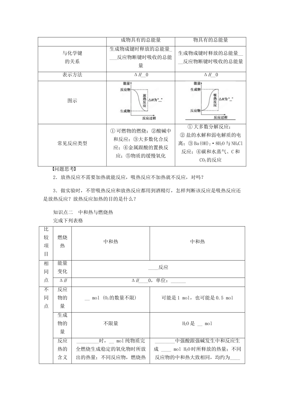 四川省成都市经济技术开发区实验中学高三化学总复习 8.36 化学反应与能量变化_第2页