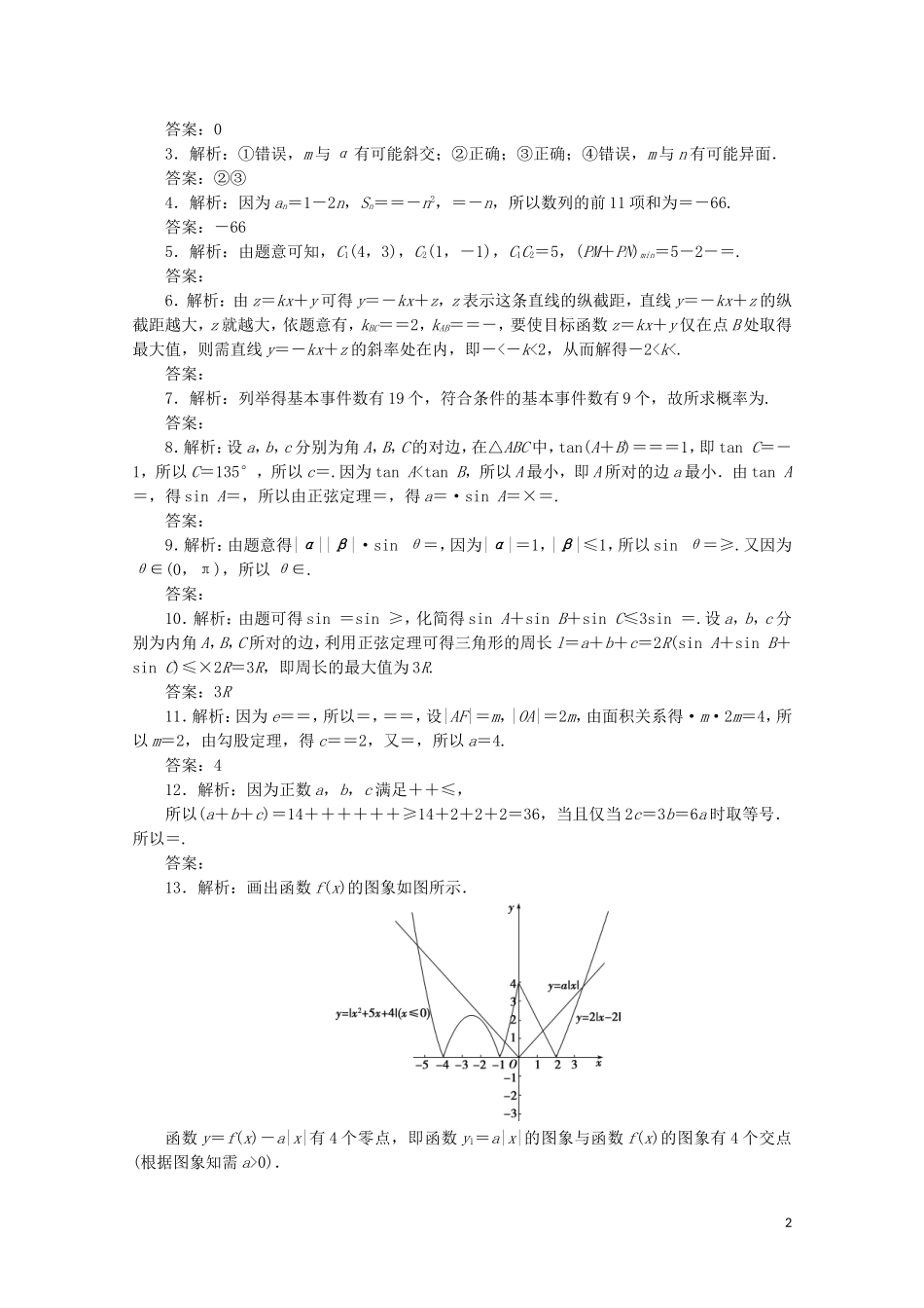 （江苏专用）高考数学三轮复习 小题分层练（七）“985”跨栏练（1） 文 苏教版-苏教版高三全册数学试题_第2页