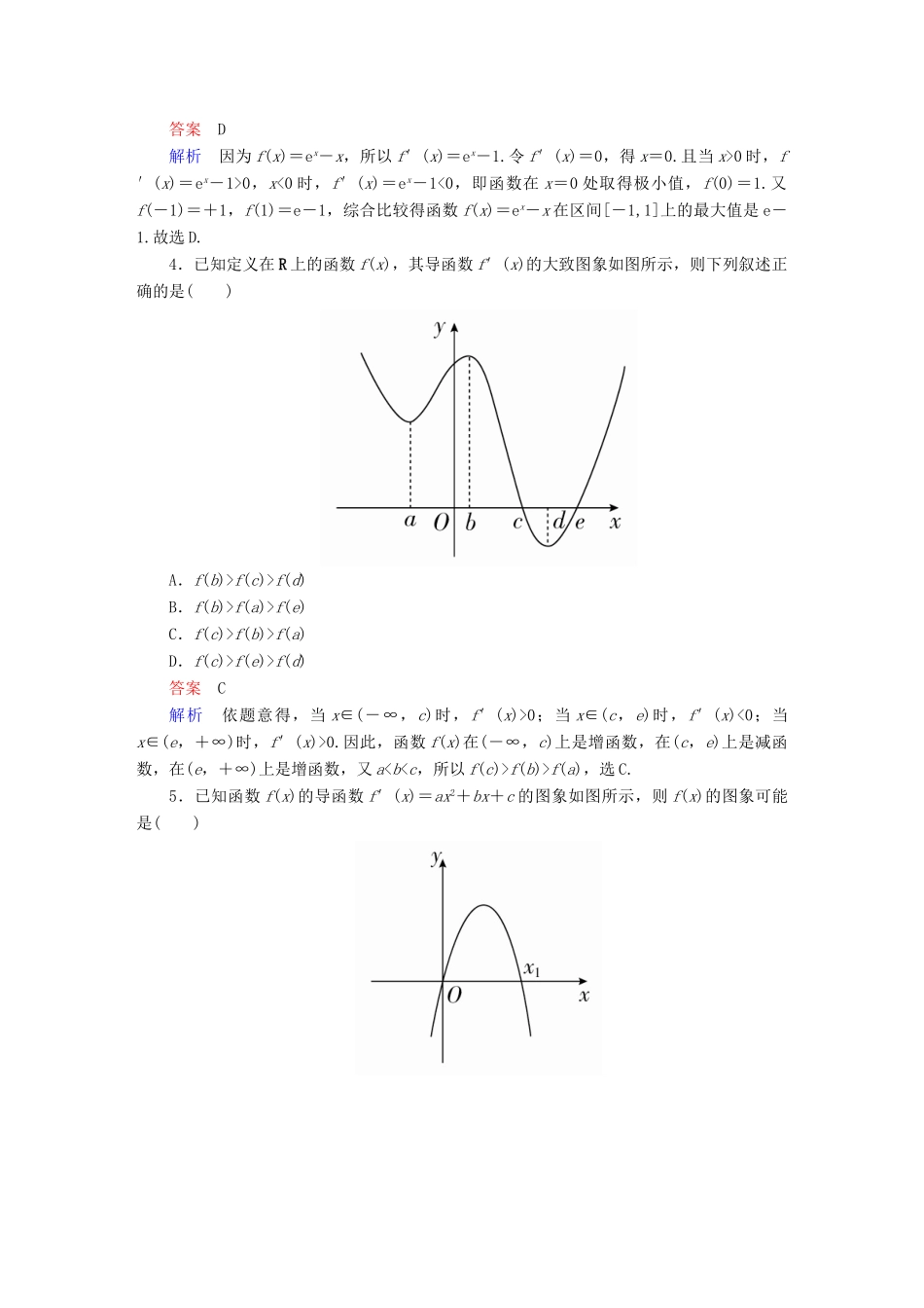 高考数学 考点通关练 第二章 函数、导数及其应用 15 导数的应用(一)试题 文-人教版高三全册数学试题_第2页