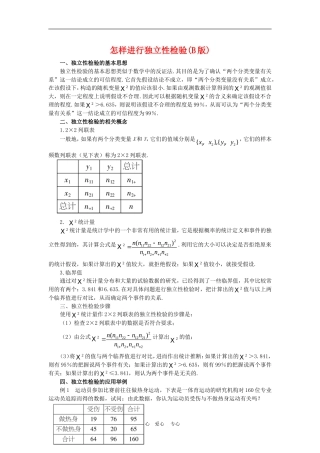 高中数学解题方法谈：怎样进行独立性检验(B版)