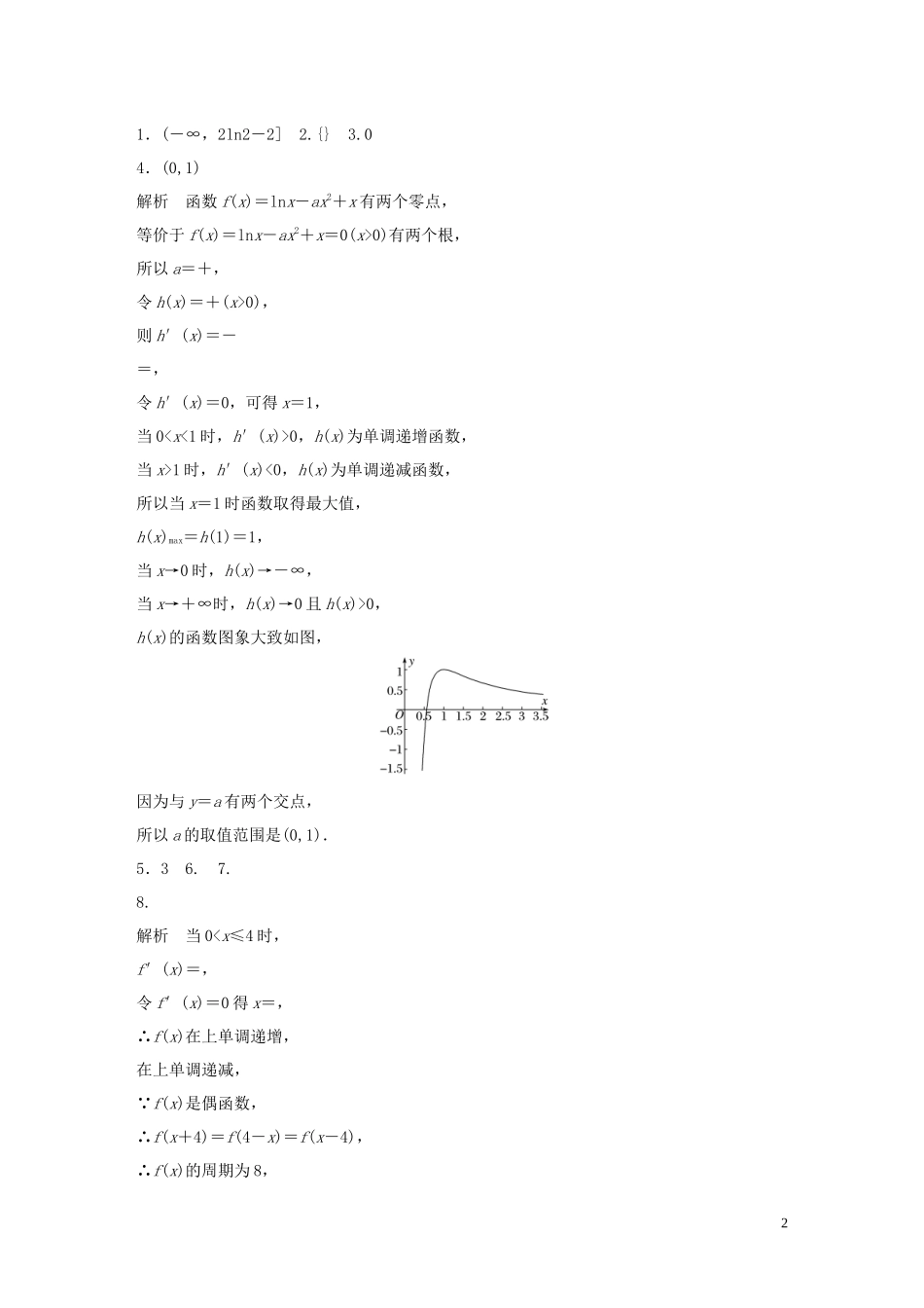 （江苏专用）高考数学一轮复习 加练半小时 专题3 导数及其应用 第21练 利用导数研究函数零点问题 理（含解析）-人教版高三全册数学试题_第2页