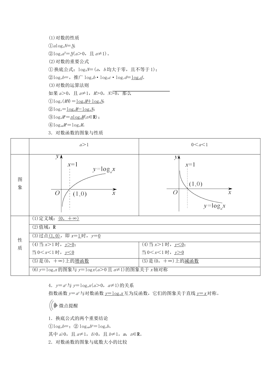 高考数学大一轮复习 第二章 函数、导数及其应用 第六节 对数与对数函数教师用书 理-人教版高三全册数学试题_第2页