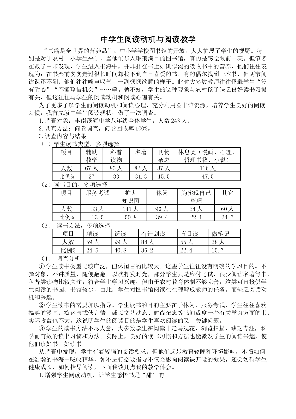 中学生阅读动机与阅读教学_第1页