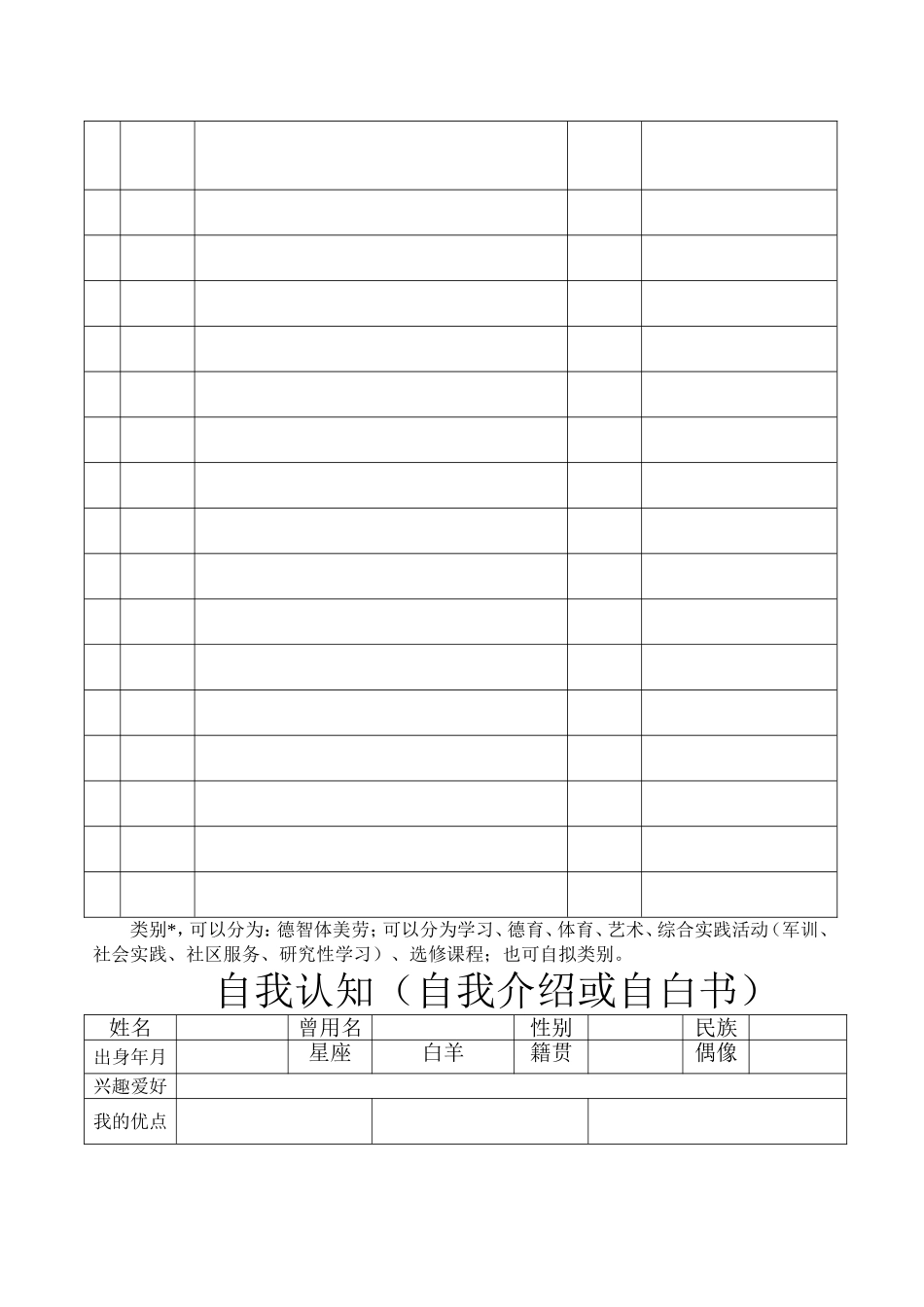 学生成长记录册_第2页