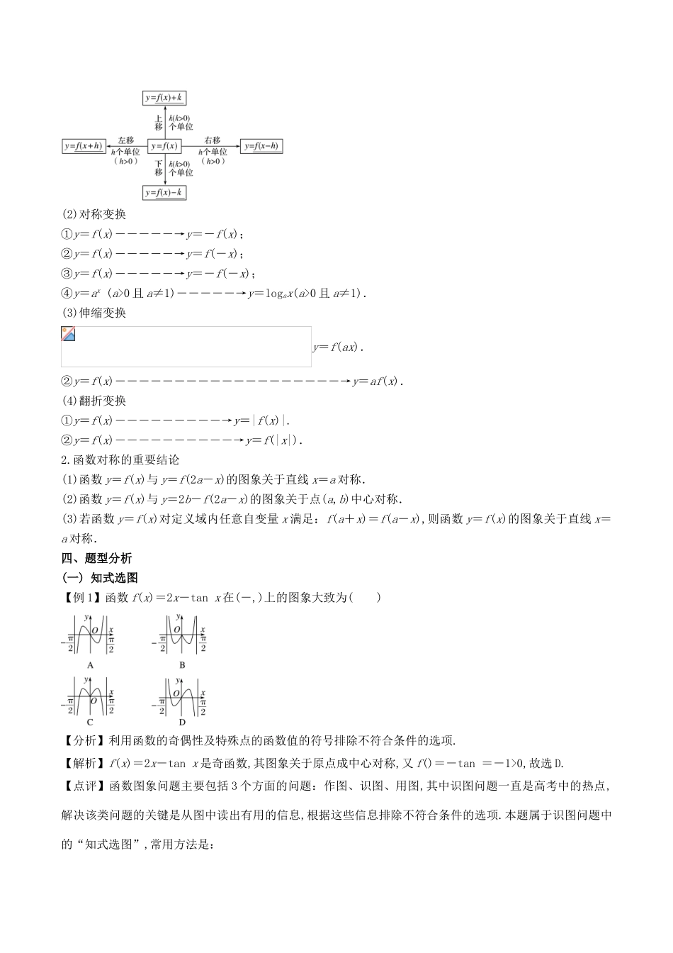高考数学 问题2.3 函数中的识图与用图提分练习-人教版高三全册数学试题_第2页