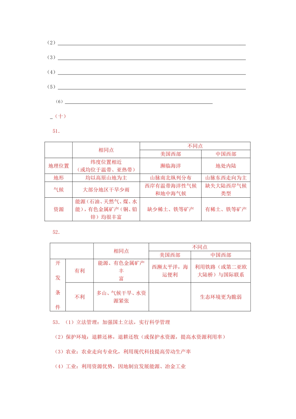 各地高考试题(中国地理部分)_第3页