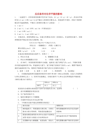 江苏省启东市高考化学专项复习 化学平衡 反应条件对化学平衡的影响（2）练习 苏教版-苏教版高三全册化学试题