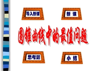 圆锥曲线的最值问题