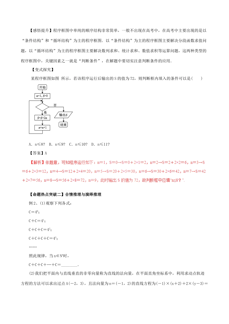 高考数学（考点解读命题热点突破）专题04 算法、推理证明、排列、组合与二项式定理 理-人教版高三全册数学试题_第2页