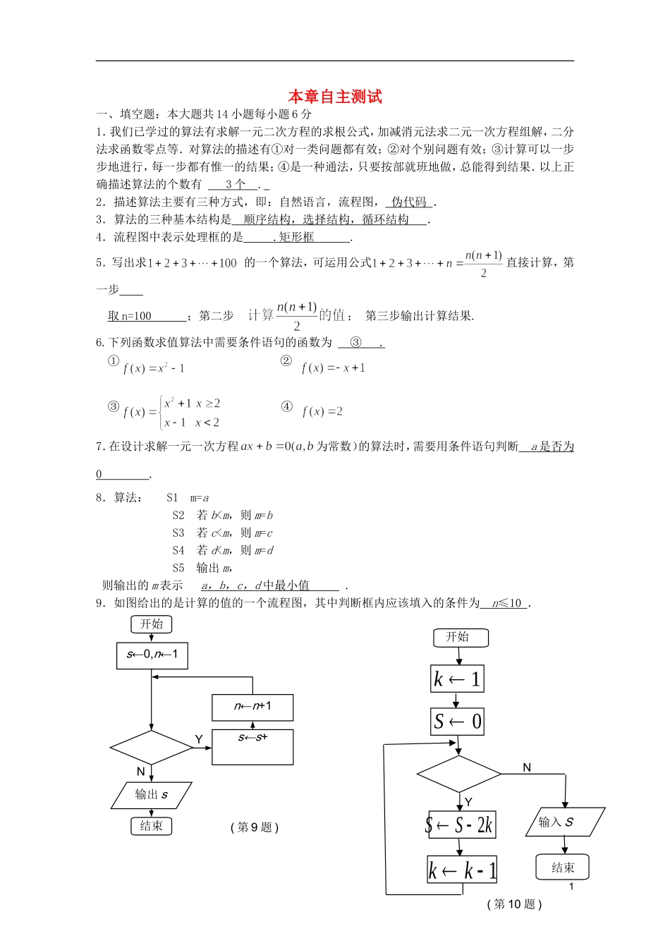 高考数学 考前最后一轮基础知识巩固之第十章测试_第1页