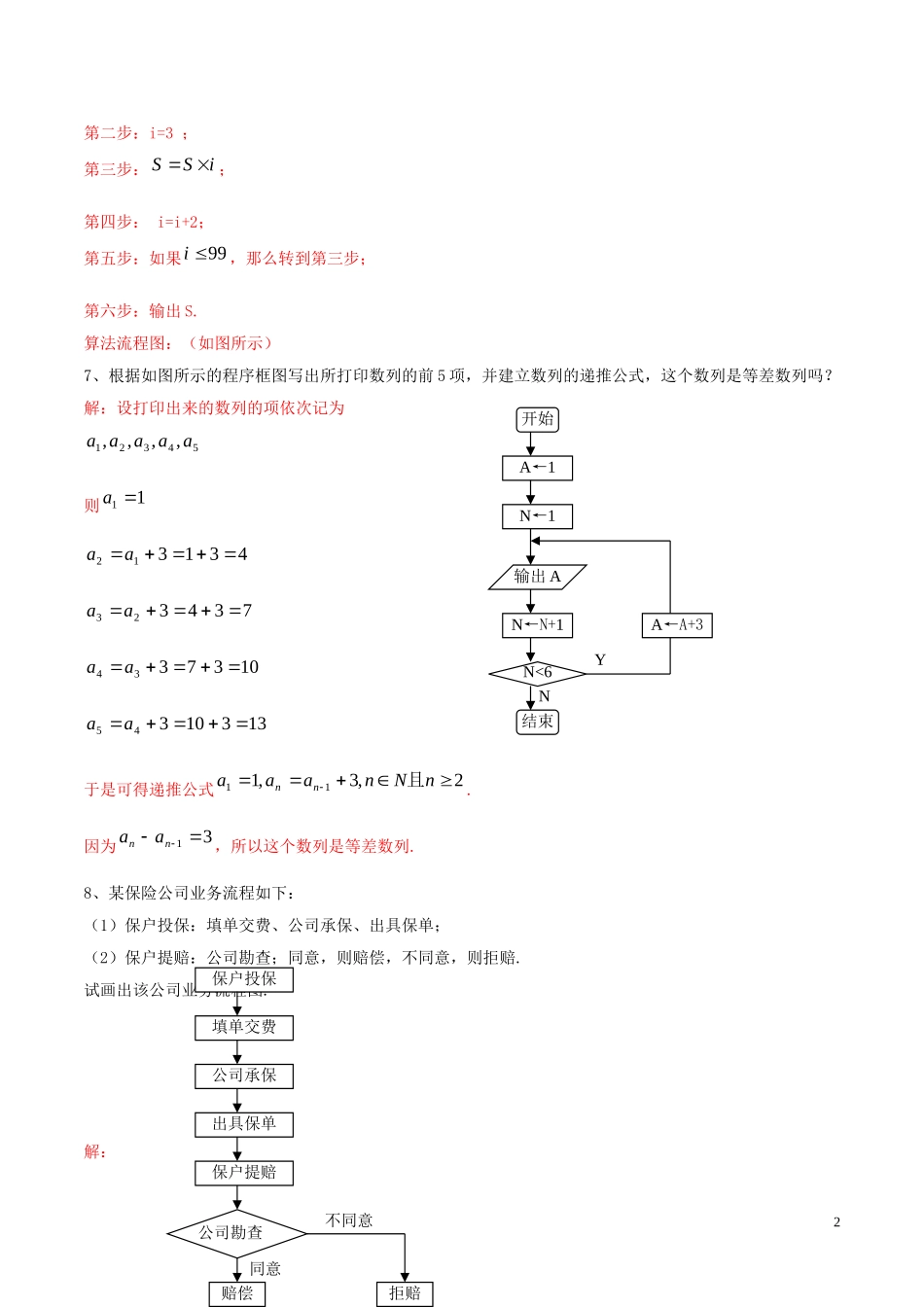 高中数学 第四章 框图章末总结练习（含解析）新人教A版选修1-2-新人教A版高二选修1-2数学试题_第2页