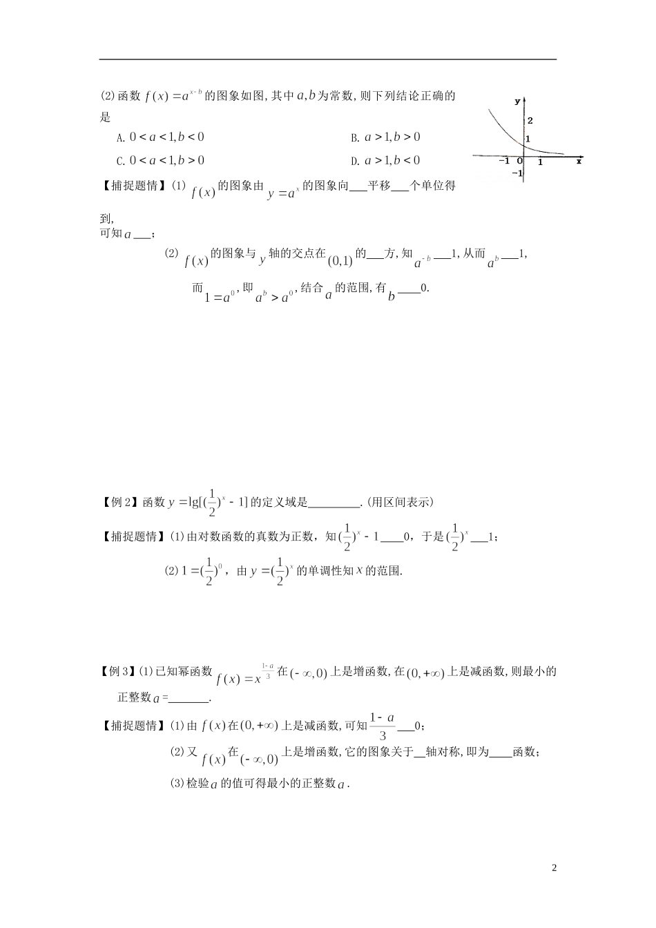 高考数学焦点专题2 二次函数、指数函数、对数函数、幂函数_第2页