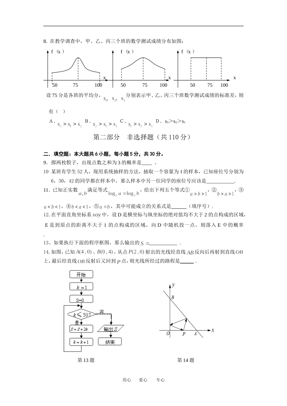 高二10月月考理科数学_第2页