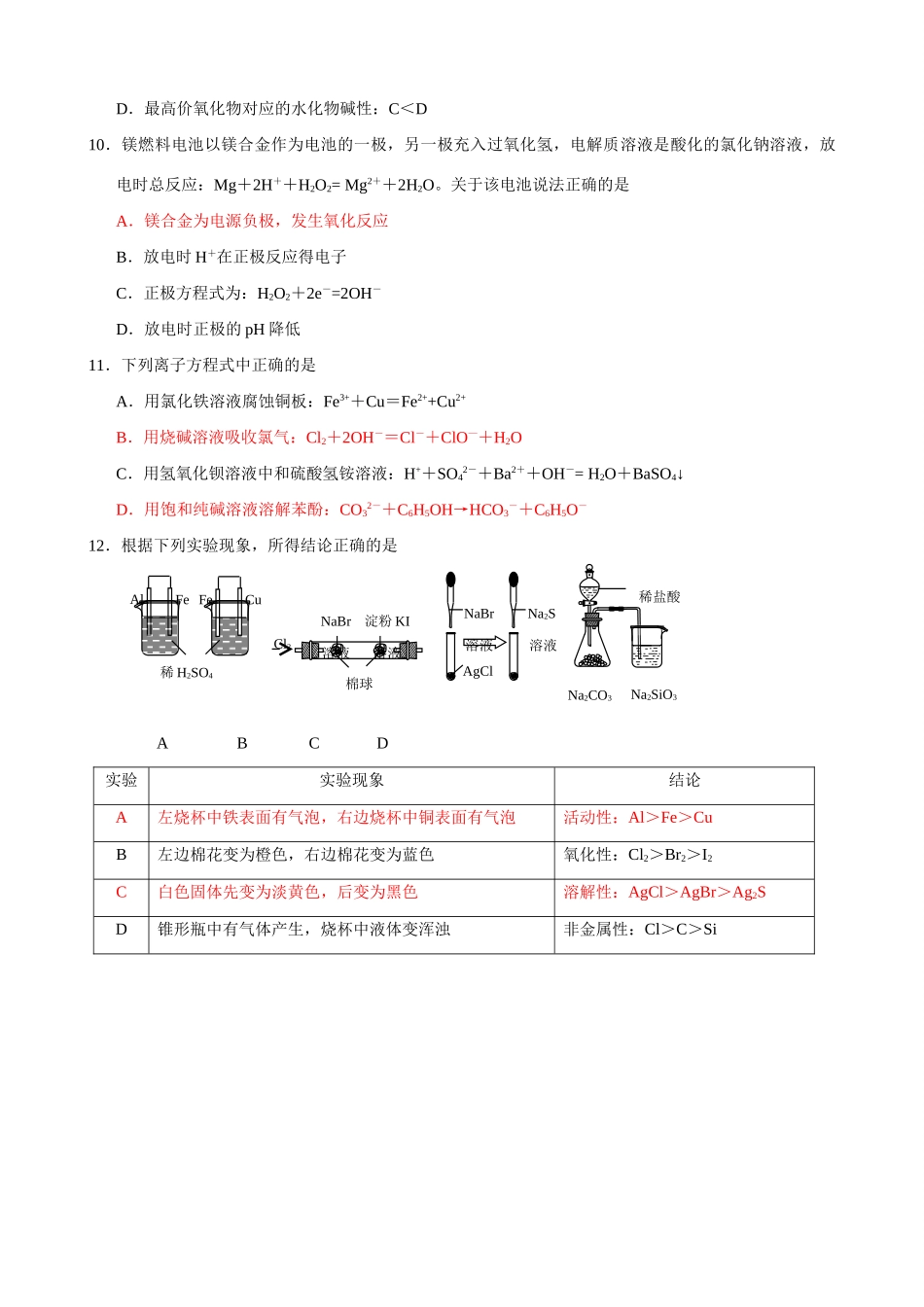 江苏模式高考化学模拟试卷（八）答案_第3页