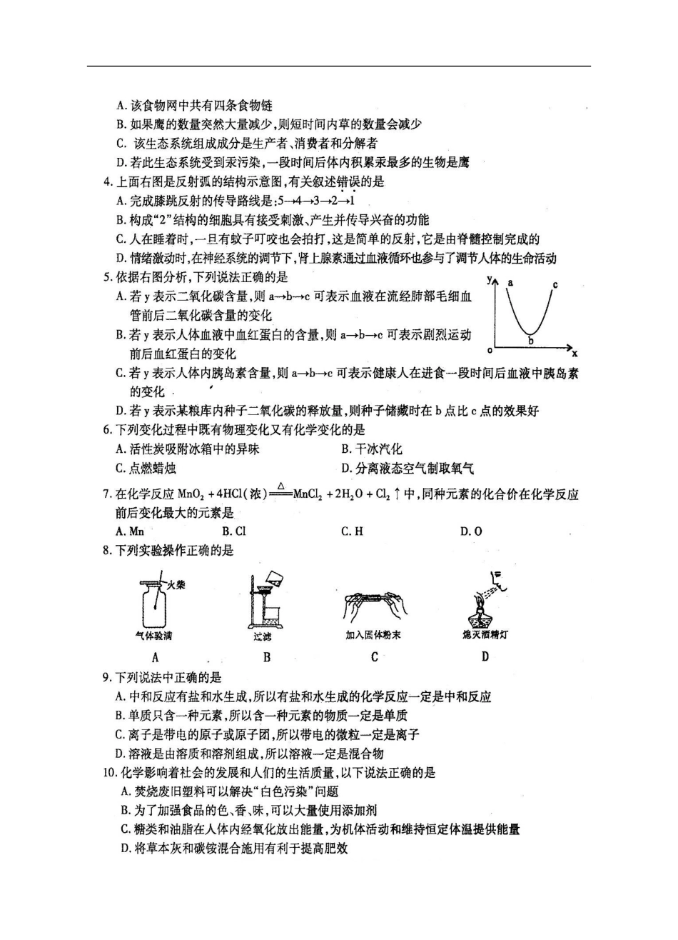 2011黄冈中考化学试题_第2页