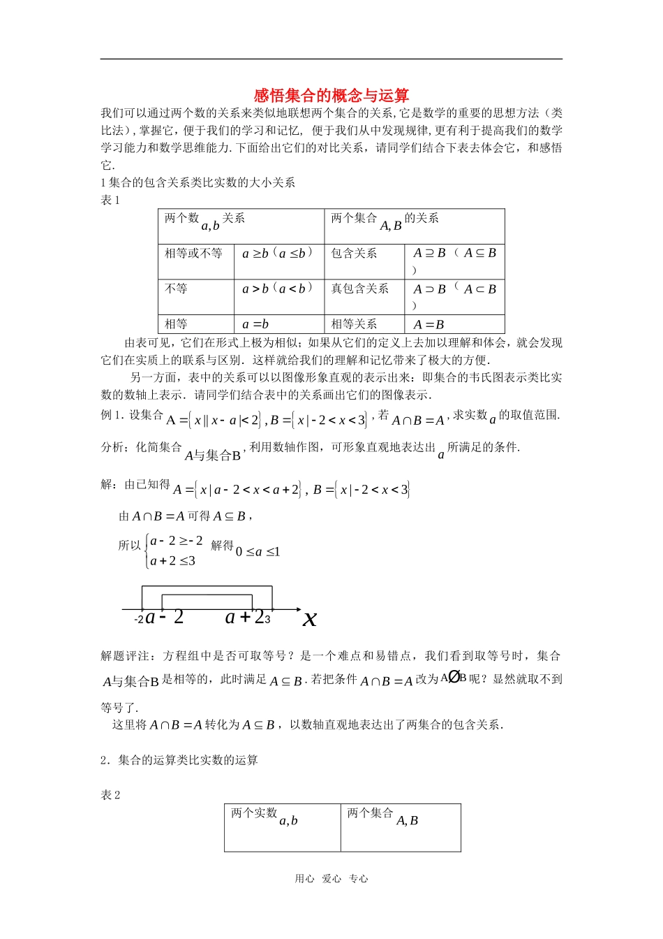 高考数学复习点拨 感悟集合的概念与运算_第1页