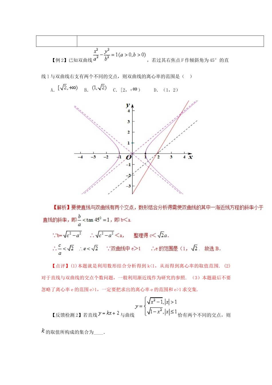 高考数学 常见题型解法归纳反馈训练 第78讲 直线与圆锥曲线交点个数问题解法-人教版高三全册数学试题_第3页