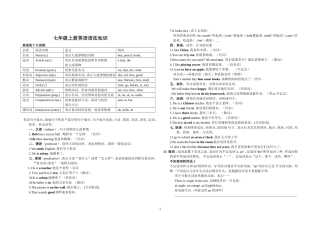 2013年人教版七年级上册英语语法知识