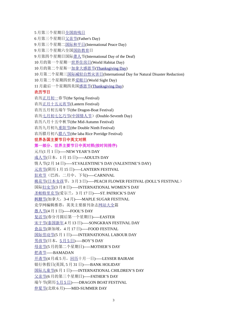 国外所有节日_第3页