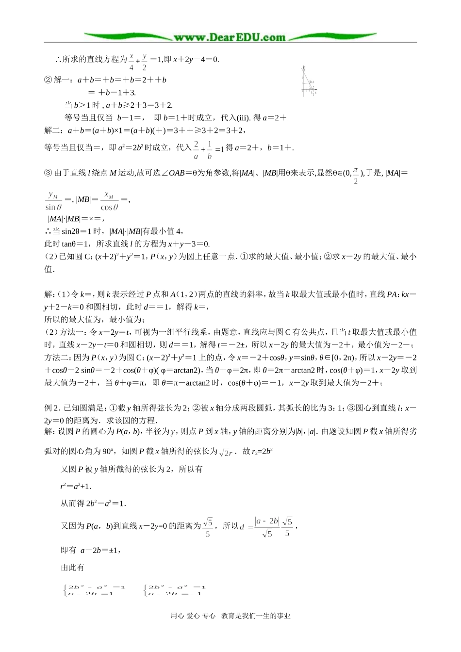 高考数学专题讲座 第11讲 直线与圆_第2页