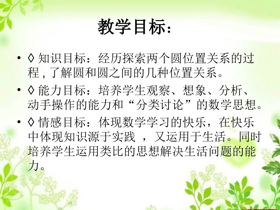 圆与圆的位置关系说课MicrosoftPowerPoint演示文稿_第3页