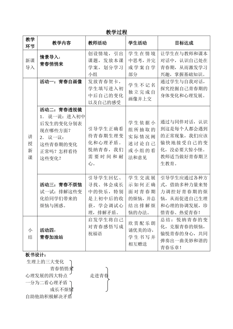 走进青春教案陈永坚天桃MicrosoftWord文档_第2页