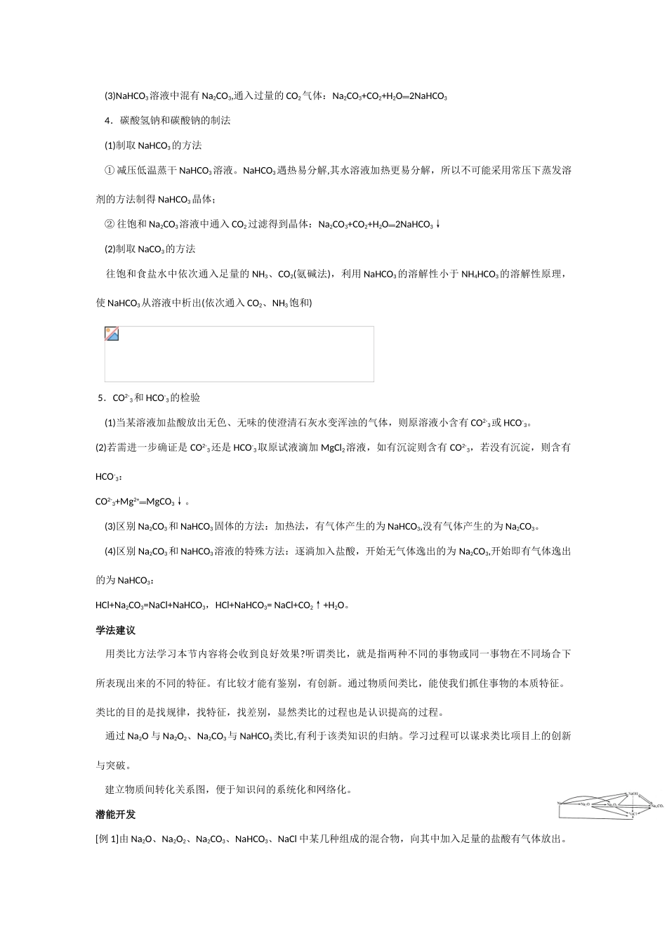 高一化学 知识点精析精练 钠的化合物_第2页